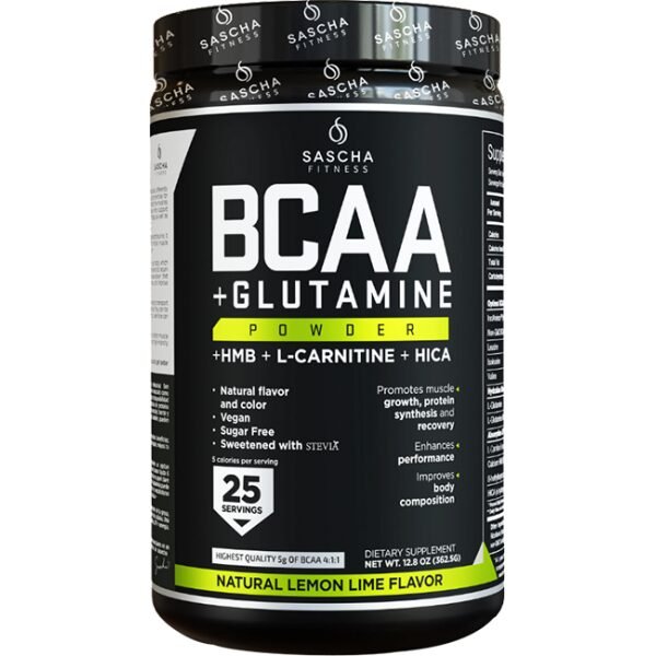 BCAA + GLUTAMINA EM PÓ - LIMÃO - SASCHA FITNESS