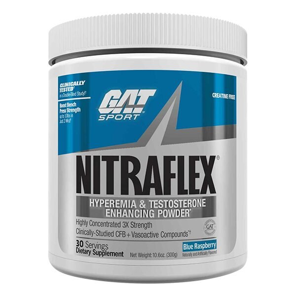 NITRAFLEX BLUE BERRY PRÉ-TREINO (30 SERVIÇOS) GAT SPORT