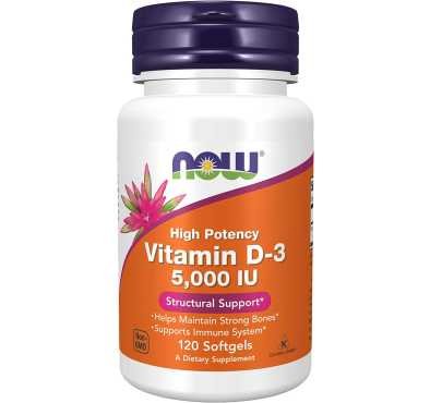 Vitamina D3 (5000 UI) X 120 CAPS NOW SPORT