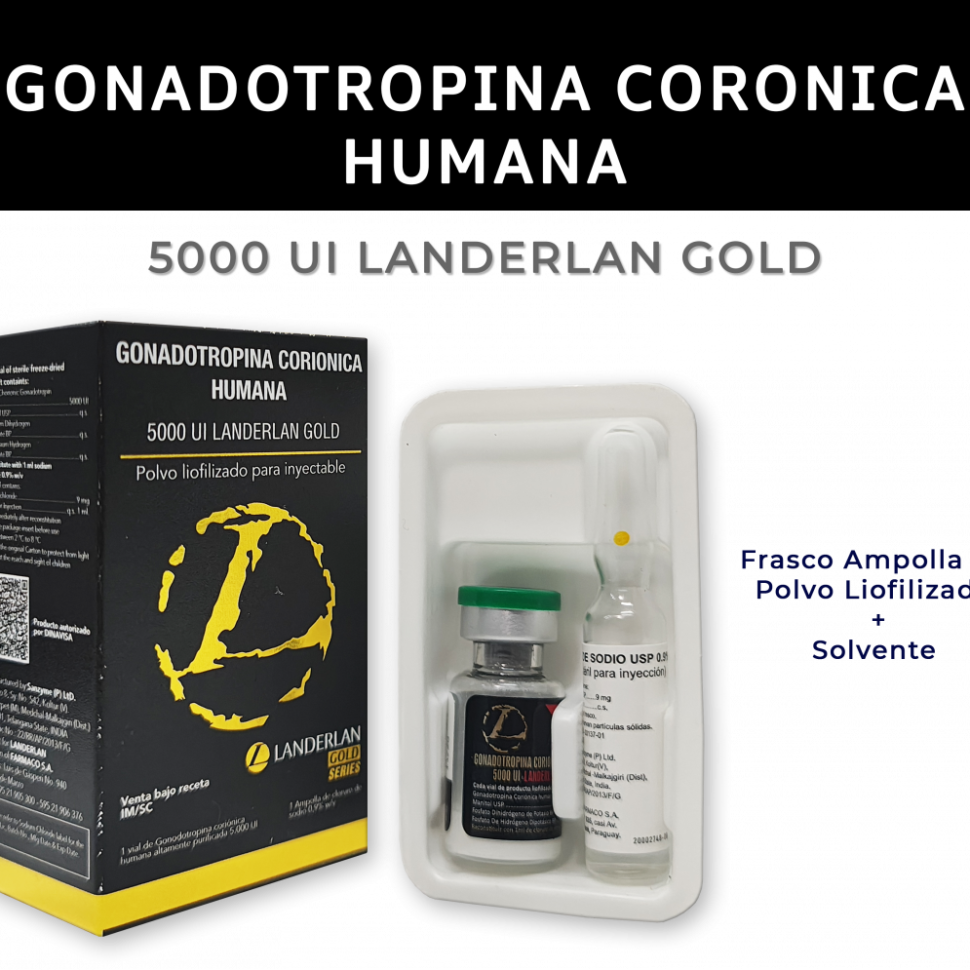 GONADOTROFINA CORÔNICA HUMANA 5000 UI LANDERLAN GOLD
